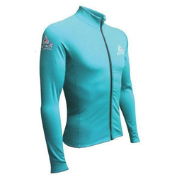 .2p Thermo Shield Long Sleeve Front Zip - Aqua Xxxs